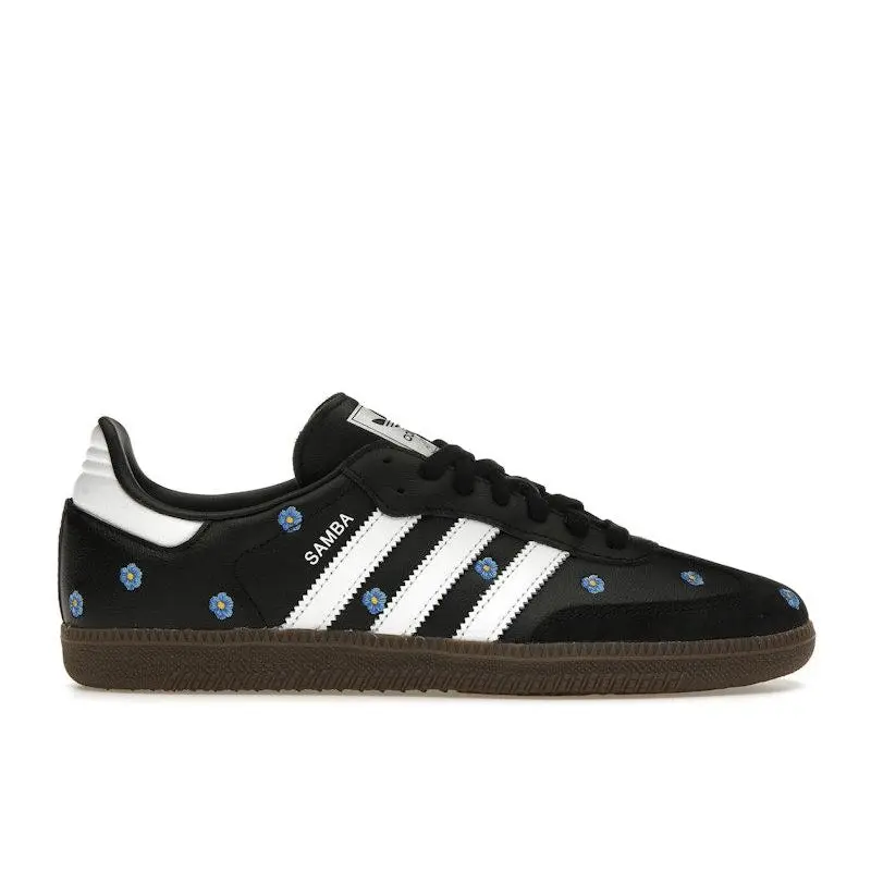 adidas Women's Samba Light Blue Floral Core Black Soccer Shoes, from StockX