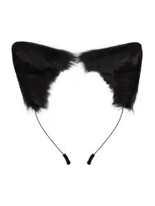 Handmade Plush Cat Ear Headband, Cosplay Accessory, Anime Convention Prop, Lolita Costume Item, Cute Animal Ears Hair Band, Party Accessory