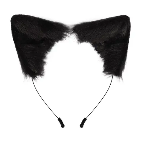 Handmade Plush Cat Ear Headband, Cosplay Accessory, Anime Convention Prop, Lolita Costume Item, Cute Animal Ears Hair Band, Party Accessory