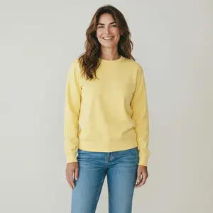 Women's Yellow Crew Neck Sweatshirt