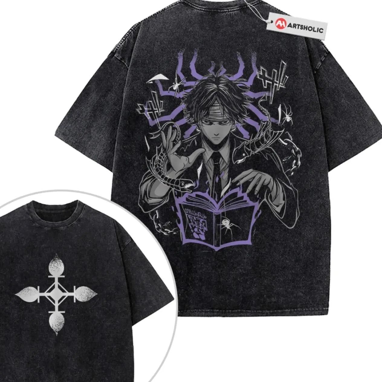 Chrollo Lucilfer Shirt, Hunter x Hunter Shirt, HxH Shirt, Anime Shirt, Vintage T-Shirt 2-Sided , Graphic Tee, Unisex Fashion, Full Color, Full Size, For Men, For Women