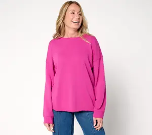 Peace Love World French Terry Crew Neck Pullover