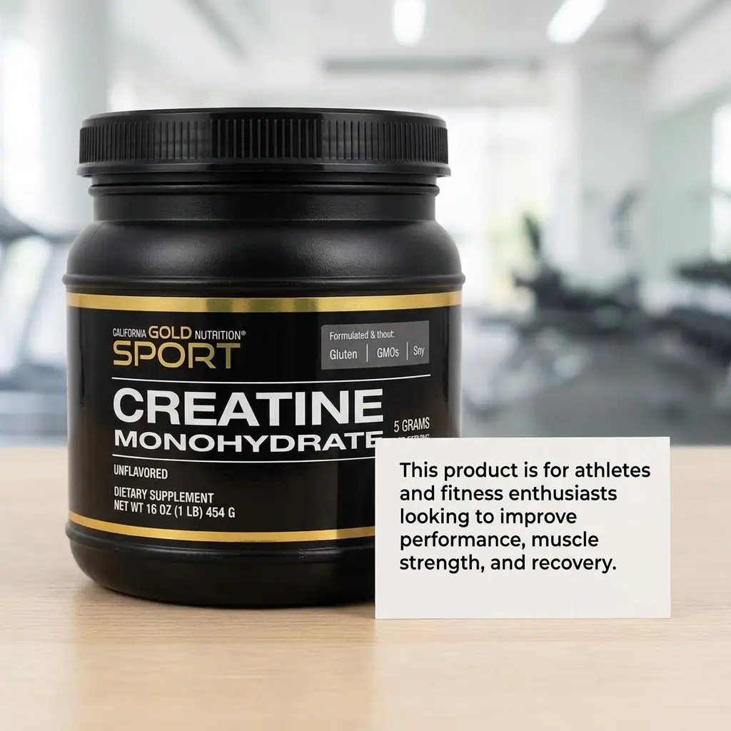 Micronized Creatine Monohydrate Powder, Unflavored, 454g