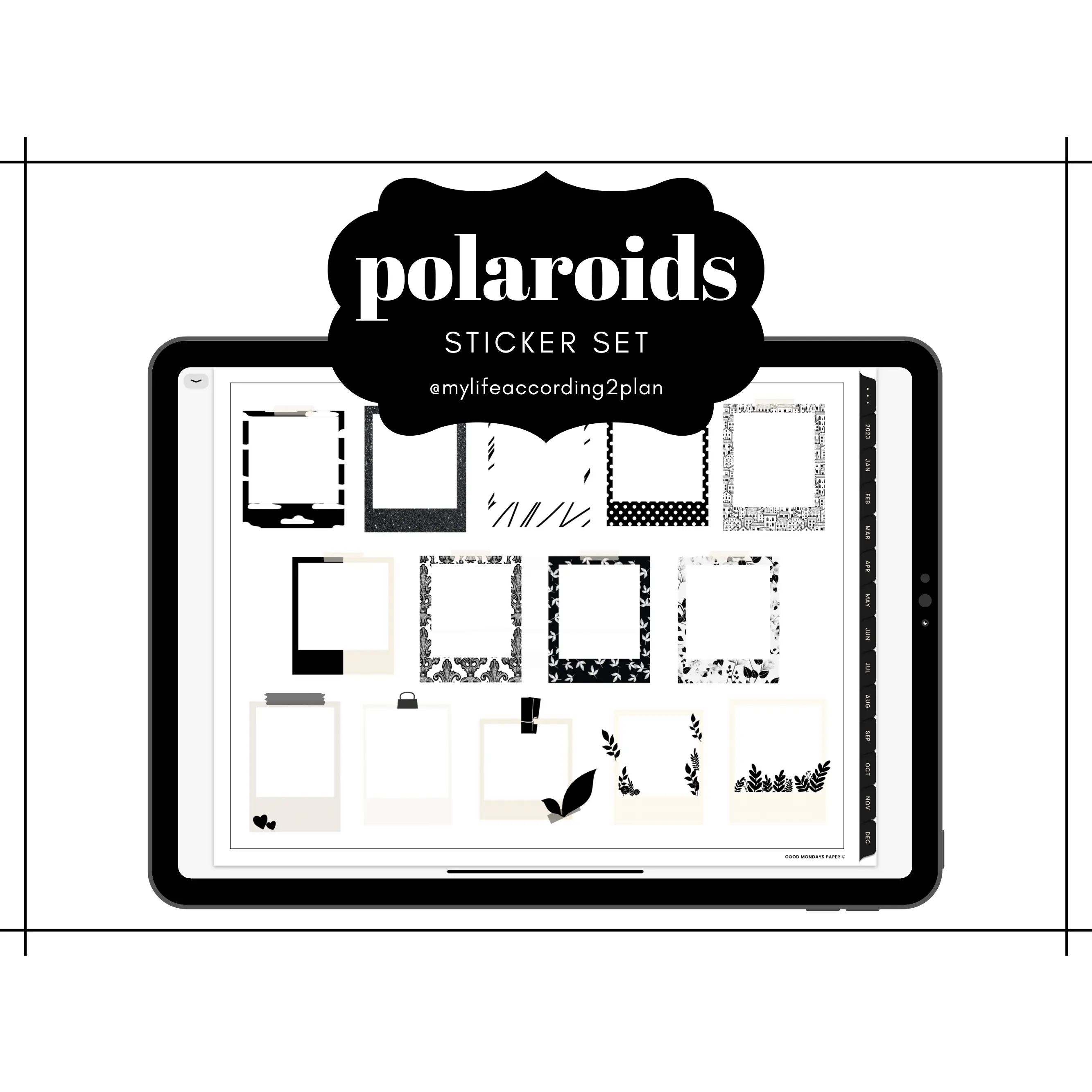 Minimalist Polaroids Sticker Set