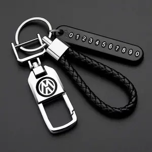 Universal Car Keychain for Men, High-End Rotating Lock Key Ring Circle, Suitable for Volkswagen Full Range Models, Car Decoration Accessories