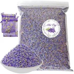 Dried Lavender Buds 100% Natural Dried Lavender Flowers, Suitable for Making Soaps, Candles, Essential Oils, Wardrobe Lavender Fresh Sachets 200g Aroma Scented Freshener Perfume