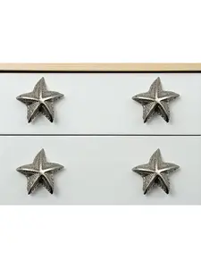 HomeRoots 635777 Silver Iron Starfish Drawer Pull Knobs - Set of 6
