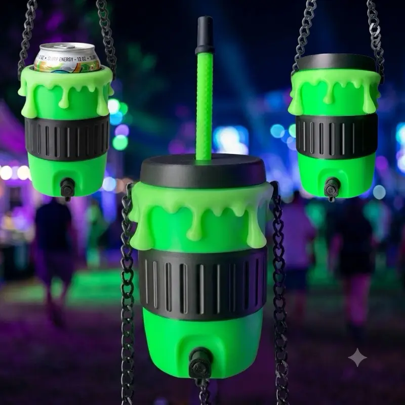 12 oz Can Holder-Cooler Design Slime Drip Style