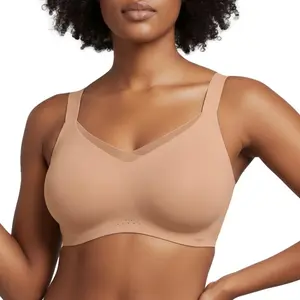 HSIA Roxy Airy Mesh Crossover Comfortable Breathable Jelly Seamless Padded Lightly Lined Wireless Bra Womenswear Everyday  Soft Smooth