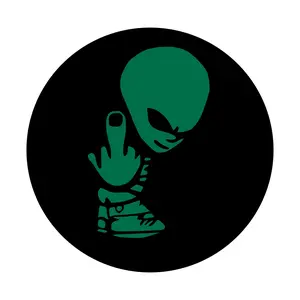 Alien Finger 2.25 Inch Buttons - Green Design with Unique Shape and Style