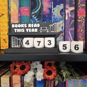Book Counter - Books Read This Year - 3D Printed - Customize Colors
