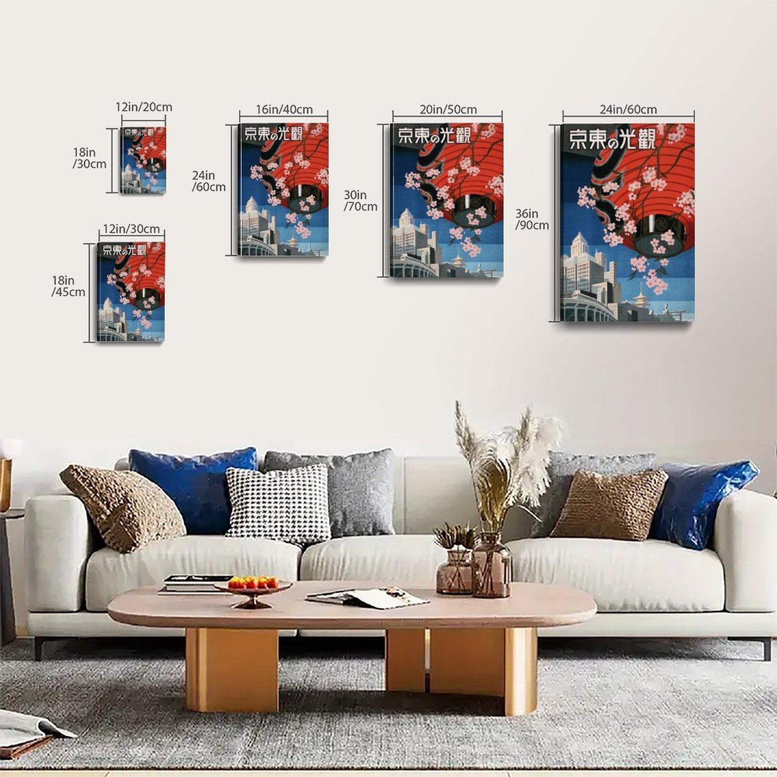 Vintage Travel Poster Come to Tokyo Japanese 1930s Poster Decorative Painting Canvas Wall Art Picture Print Modern Family Bedroom Decor