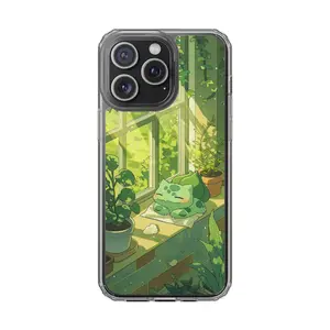 Sunny Window Bulbasaur Garden Compatible with iPhone 17 16 15 14 13 12 11 8 SE XR X XS Max Pro Plus