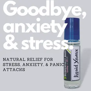 Liquid Xanax | Liquid Calm | Anxiety Panic Attack Natural Relief | Essential Oil Roll on Steel Ball Roller Bottle |  Calming Relaxing Organic |Woman Owned