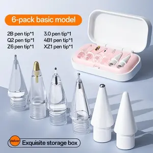 Apple Pencil Replacement Nib with Storage Box, Capacitive Touch Tip, Stylus Tip, Metalized Modification, Compatible with Apple, Tablet Accessories