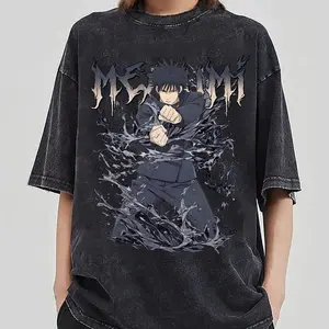 valentine shirts Wash Megumi Fushiguro Tee, Mineral Jujutsu Kaisen Retro Anime Shirt, Vintage Dark Manga Splash, Hero Streetwear, Birthday Boy Gift PSH3063