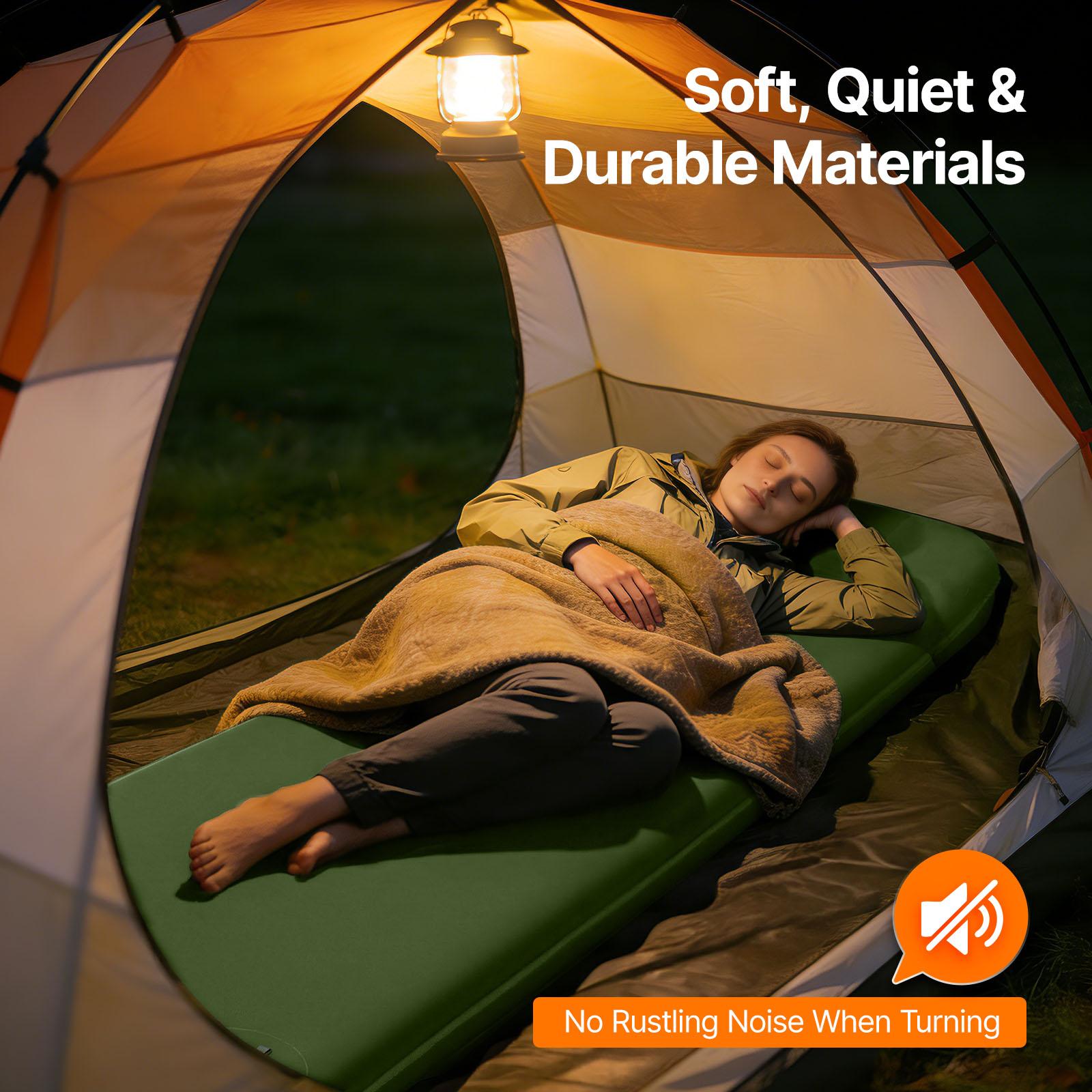 OGERY Self Inflating Sleeping Pad with Electric & Foot Pump, 3.15" Ultra-Thick Memory Foam Camping Pad, 4 Season Camping Mattress Pad with Built-in Pillow, Camping Essentials Gear for Tent Travel Car