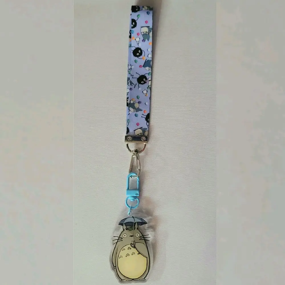 Totoro Anime Keychain Lanyard with Colorful Design and Character Clip
