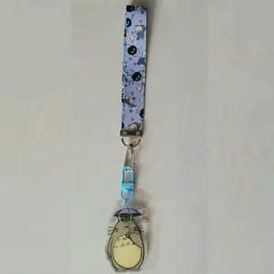 Totoro Anime Keychain Lanyard with Colorful Design and Character Clip