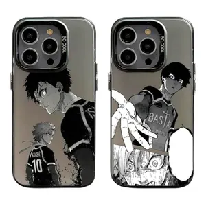 Anime Kaiser Isagi Yoichi Blue L-Lock Phone Cases For iPhone 17 16 15 14 13 12 11 Promax Pro Max Plus Air Black IMD Mattle Shockproof Protective Cover Best Gifts of Christmas Halloween Birthday Valentine
