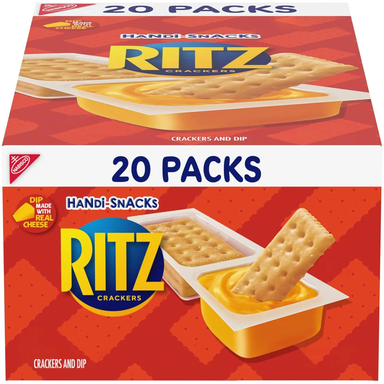 Handi-Snacks Crackers 'N Cheesy Dip Snack Packs, 20 Snack Packs Handi-Snacks Crackers 'N Cheesy Dip Snack Packs, 20 Snack Packs