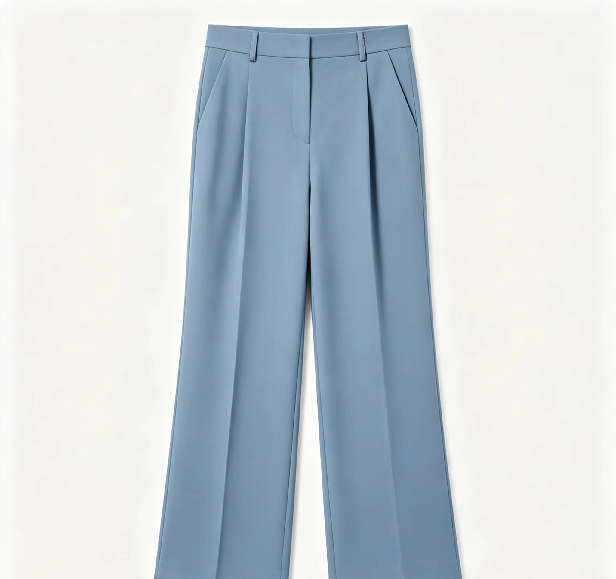 Women's Misty Blue High Waist Wide Leg Blazer Pants