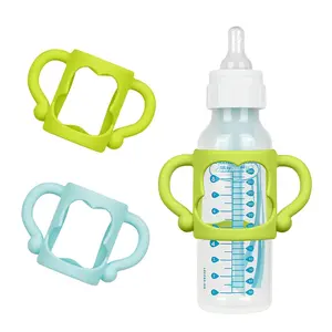 Bottle Handles, 2 count Bottle Handles for Dr Brown Narrow Bottles, Easy Grip Handles to Hold  Bottle, Easy Carry Handle Lightweight Bottle Handle(Green/Blue)