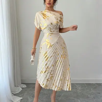 Gold with White Dress - TikTok Shop Gold with White Dress - TikTok Shop
