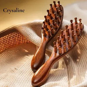 22 Teeth Wooden Comb, Thick Teeth Hair Massage Brush, Unisex Durable Curl Styling Comb, Home Use, Long-Lasting Design, Hair Curling Comb