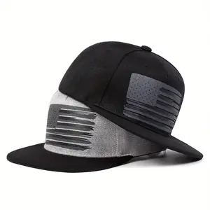 Unisex US Flag Two-color Printing Hip Hop Hat Outdoor Sport Adjustable Sunscreen Leisure Hat Spring Autumn Travel Tourism Beach Vacation