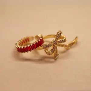 [Live Only] 18k Gold Plated Adjustable Rings