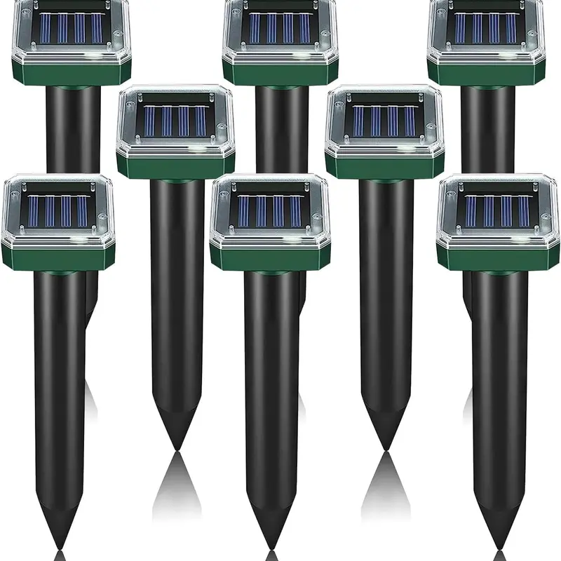 Mole Repellent Sonic Gopher Repellent Vole Chaser Mole Deterrent Sonic Spikes Rodent Repellent Ultrasonic Pest Control Outdoor Keep Moles Out of Yard Lawn