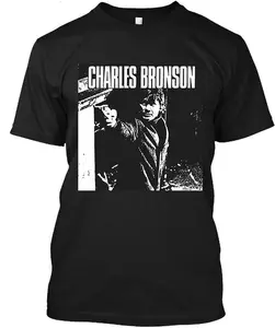 NWT Charles Bronson American Actor Film Graphic Movie Vintage T-Shirt Size S-3XL