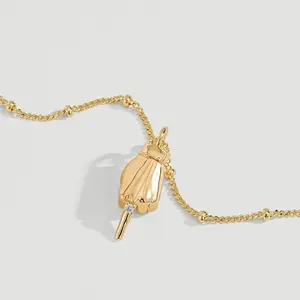 Gold Boxing Glove Pendant Necklace - Iced Out Cuban Link Chain Hip Hop Jewelry, Y2K Streetwear Rapper Bling Chain for Men Women, Chunky Statement Necklace Club Party Gift