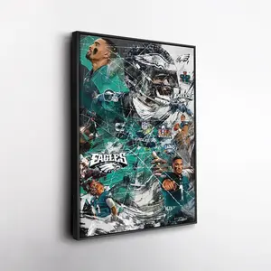 [Unframed] Jalen Hurts Philadelphia Eagles Pop Art – Vibrant NFL Wall Print, Football Gift, Home, Office, or Man Cave Decor