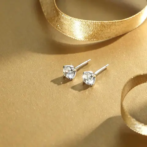VAMERAY #2820 0.5 Carat In Each Flash Round Earring