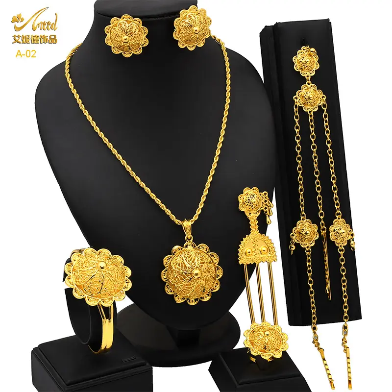 A 02 Six piece Jewelry Set
