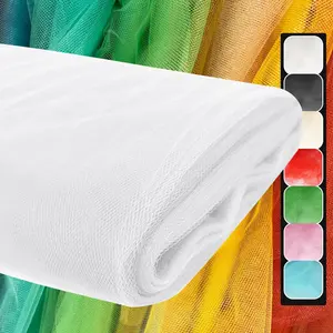 108 Inch 25 Yards White Tulle Roll, Large Tulle Netting Bolt for Wedding Ceiling Drapes Arch Banquet Decorations Tutu Skirt Baby Shower Gift Wrapping (White)