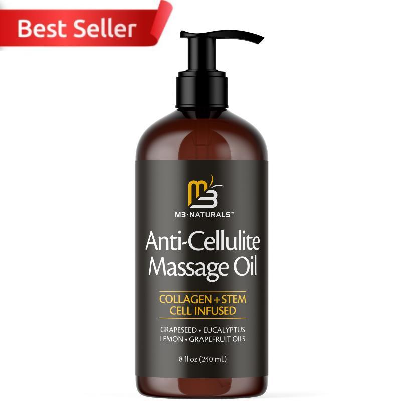 M3 Naturals Cellulite Massage Oil 8oz - Smooth the Appearance of Cellulite - Body Care & Skin Care Massage Oil - Topical Collagen and Plant Stem Cell Body Oil to Restore Texture and Elasticity - Soothing Body Oil M3 Naturals Cellulite Massage Oil 8oz - Smooth the Appearance of Cellulite - Body Care & Skin Care Massage Oil - Topical Collagen and Plant Stem Cell Body Oil to Restore Texture and Elasticity - Soothing Body Oil