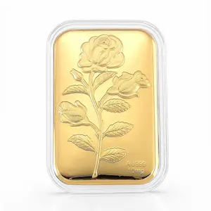 24K Golden Love Rose Emboss Sheet 31x45.5mm 10mg