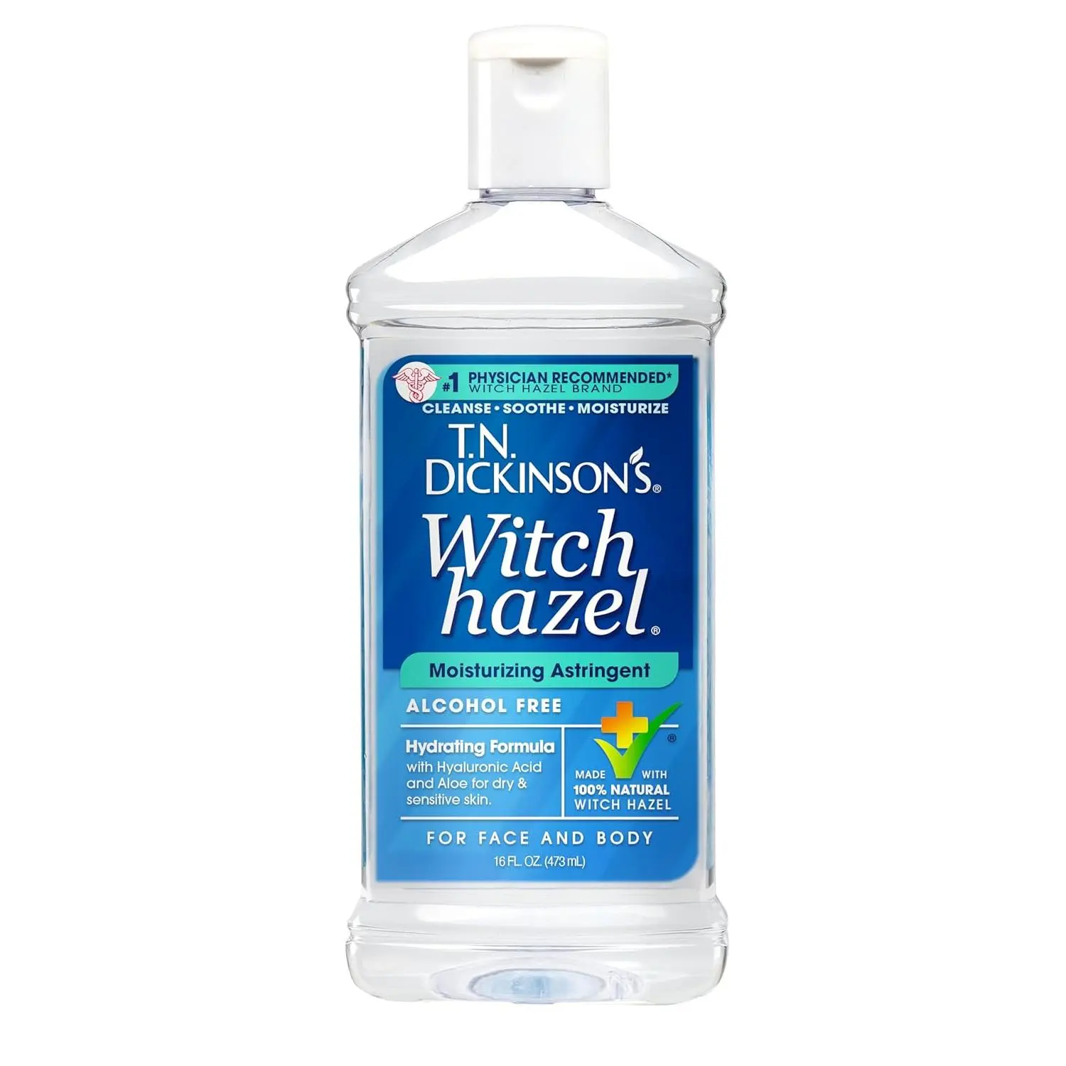 Witch Hazel Moisturizing Astringent | Alcohol Free | 16 Oz | 100% Natural Witch Hazel Calms, Nourishes & Hydrates Skin; for Face & Body