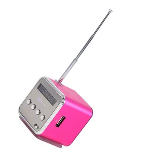 Mini Speaker Music Player Portable FM Radio PC Fashion Support TF Card and U Disk Rose