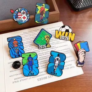 12pcs USA-Canada-Mexico Football Cup Commemorative Badge - World Cup Souvenir Metal Pin, A Small Collectible Gift for Fans