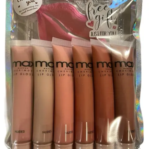 Nude Lip Gloss Bundle Lipstick Makeup lipbundles Glossy lipgloss collection