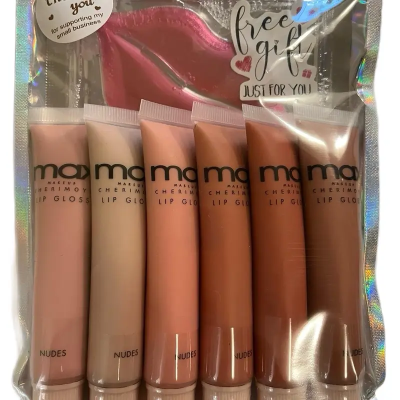 Nude Lip Gloss Bundle Lipstick Makeup lipbundles Glossy lipgloss collection