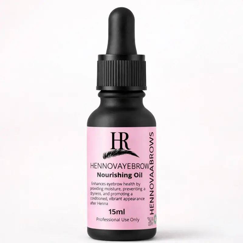 Hennova Brow Nourishing Oil 15 ml - Enhances Eyebrow Health Provides Moisture Prevents Dryness Promotes Conditioned Vibrant Appearance