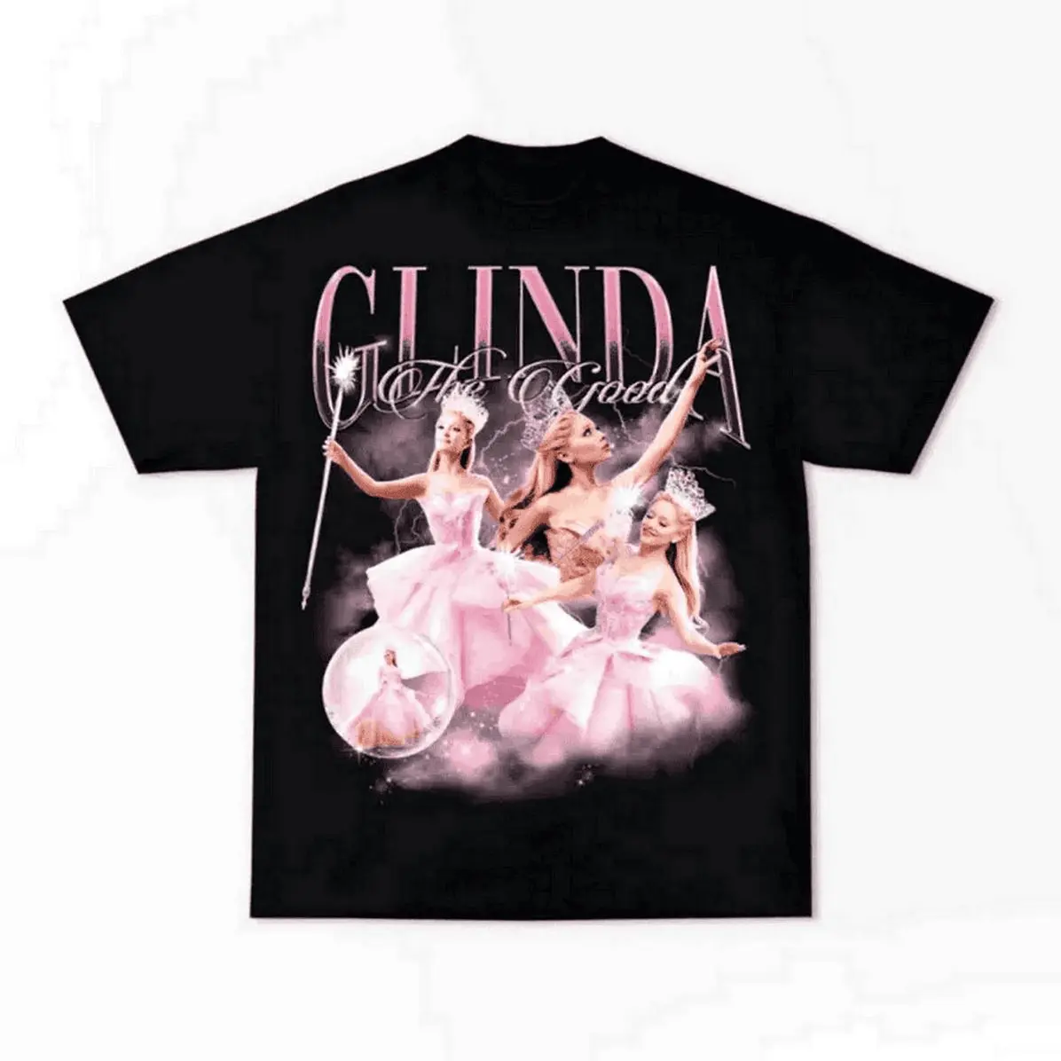 Women's Vintage Graphic Tee, Glinda Wicked 2024 Movie Print, Comfortable Short Sleeve Top in Soft Cotton, Style, T-Shirt, Athletic, Movie Theme, Casual Tee, Graphic Print, Crew Neck, Unisex Cut, O-Neck