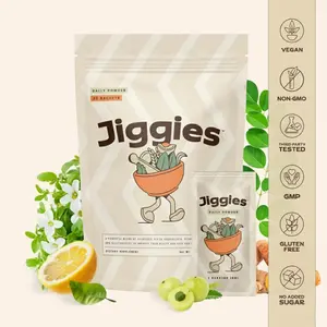 Jiggies Daily Powder Superblend for Natural Energy Focus & Wellness | Ayurvedic Blend with 53+ Vitamins, Minerals & Electrolytes