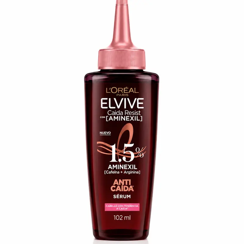 L'Oréal Elvive Aminexil Anti Caida Hair Fall Serum | Hair Strengthening Treatment | Scalp & Root Care | Helps Reduce Hair Fall & Strengthen Weak, Fragile Hair 102ml (SUERO CAPILAR)