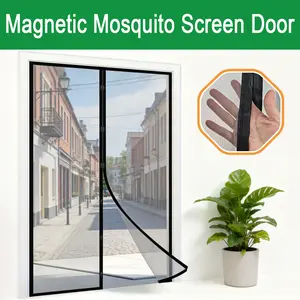 One-piece Magnetic Screen Door, Summer Breathable Insect and Fly Proof Door Curtain, No Drilling Required, Quiet Self-Closing Design, Suitable for Kitchen, Living Room and Bedroom, Magnetic Closure Door